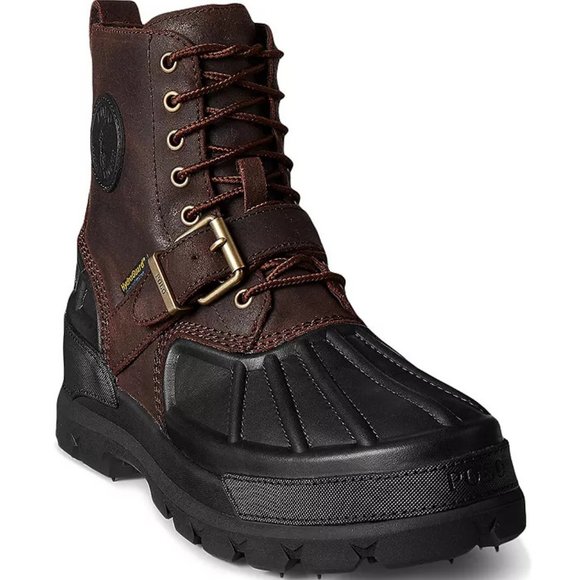 POLO by Ralph Lauren Men's Oslo Waterproof Brown Leather Boots -11.5D-New in Box - Picture 11 of 16
